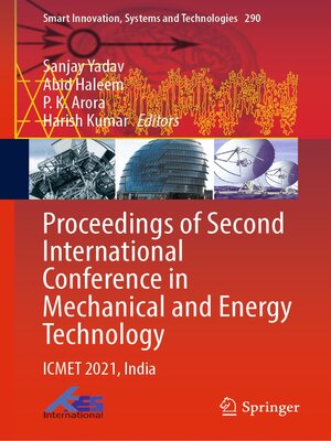 cover image of Proceedings of Second International Conference in Mechanical and Energy Technology